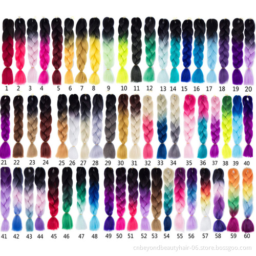 hot water Ombre Darling braiding hair Synthetic Hair Extensions supplies Soft braiding hair packaging Purple Gray blonde colour